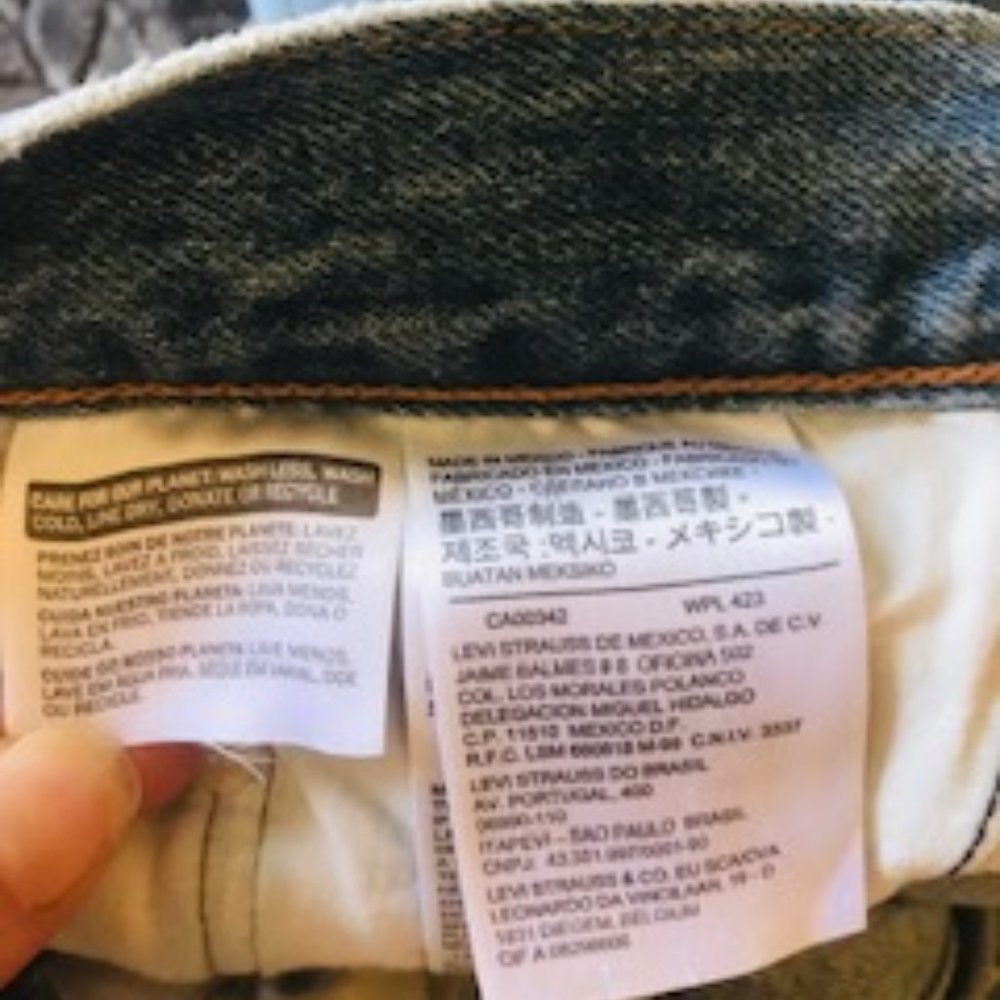 Levi's 501Distressed White Oak Cone Denim  Jeans - Picture 7 of 8